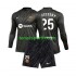Kit Enfant Maillot Extérieur FC Barcelone Gardien Wojciech Szczesny 25 2024-2025 à Manches Longues