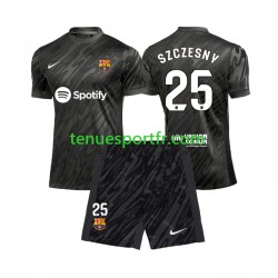 Kit Enfant Maillot Extérieur FC Barcelone Gardien Wojciech Szczesny 25 2024-2025 à Manches Courtes