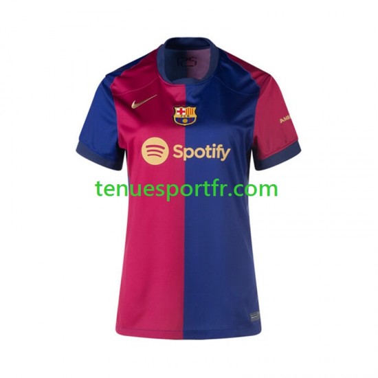 Femme Maillot Domicile FC Barcelone 2024-2025 à Manches Courtes
