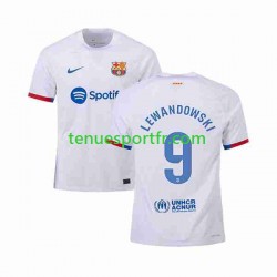 Homme Maillot Extérieur FC Barcelone LEWANDOWSKI 9 2023-2024 à Manches Courtes
