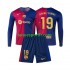 Kit Enfant Maillot Domicile FC Barcelone Lamine Yamal 19 2024-2025 à Manches Longues