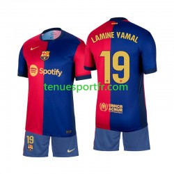Kit Enfant Maillot Domicile FC Barcelone Lamine Yamal 19 2024-2025 à Manches Courtes