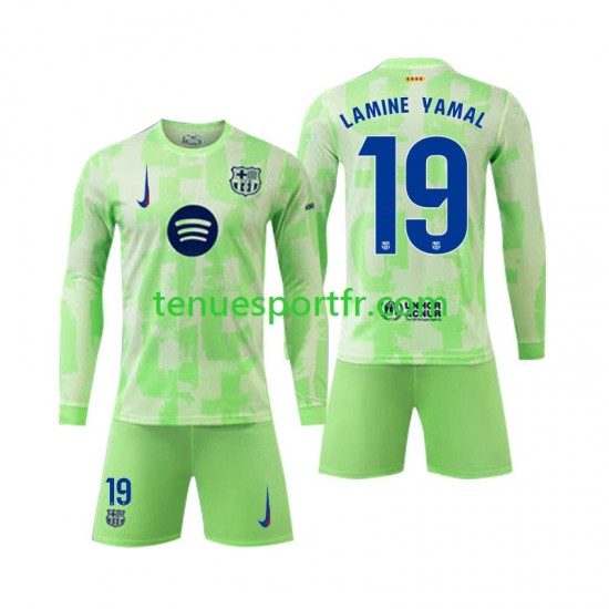 Kit Enfant Maillot Troisième FC Barcelone Lamine Yamal 19 2024-2025 à Manches Longues