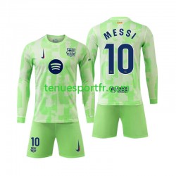 Kit Enfant Maillot Troisième FC Barcelone Lionel Mess 10 2024-2025 à Manches Longues