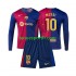 Kit Enfant Maillot Domicile FC Barcelone Lionel Messi 10 2024-2025 à Manches Longues
