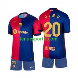 Kit Enfant Maillot Domicile FC Barcelone Olmo 20 2024-2025 à Manches Courtes