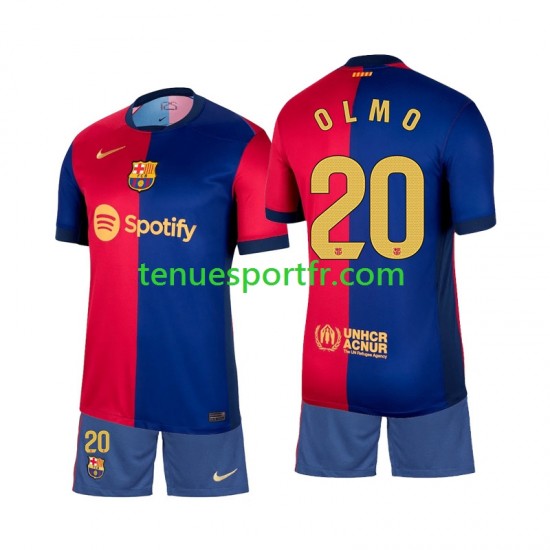 Kit Enfant Maillot Domicile FC Barcelone Olmo 20 2024-2025 à Manches Courtes