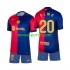 Kit Enfant Maillot Domicile FC Barcelone Olmo 20 2024-2025 à Manches Courtes