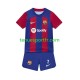 Kit Enfant Maillot Domicile FC Barcelone Ousmane Dembele 7 2023-2024 à Manches Courtes