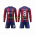 Kit Enfant Maillot Domicile FC Barcelone Pedri 8 2023-2024 à Manches Longues