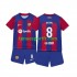 Kit Enfant Maillot Domicile FC Barcelone Pedri 8 2023-2024 à Manches Courtes