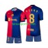 Kit Enfant Maillot Domicile FC Barcelone Pedro 8 2024-2025 à Manches Courtes