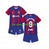 Kit Enfant Maillot Domicile FC Barcelone Robert Lewandowski 9 2023-2024 à Manches Courtes