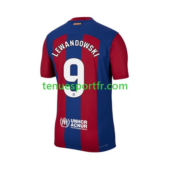 Homme Maillot Domicile FC Barcelone Robert Lewandowski 9 2023-2024 à Manches Courtes