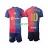 Kit Enfant Maillot Domicile FC Barcelone Ronaldinho 10 2024-2025 à Manches Longues