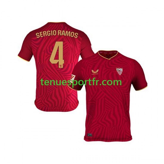 Homme Maillot Extérieur Séville FC Sergio Ramos 4 2023-2024 à Manches Courtes