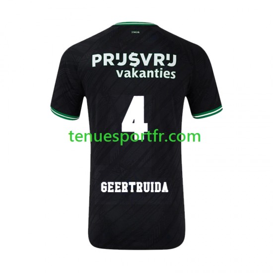 Homme Maillot Extérieur Feyenoord Rotterdam Lutsharel Geertruida 4 2024-2025 à Manches Courtes