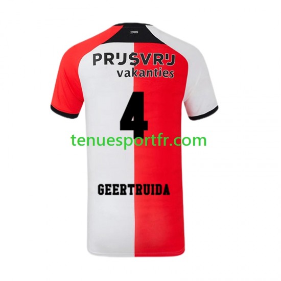 Homme Maillot Domicile Feyenoord Rotterdam Lutsharel Geertruida 4 2024-2025 à Manches Courtes