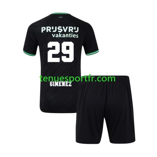 Kit Enfant Maillot Extérieur Feyenoord Rotterdam Santiago Gimenez 29 2024-2025 à Manches Courtes