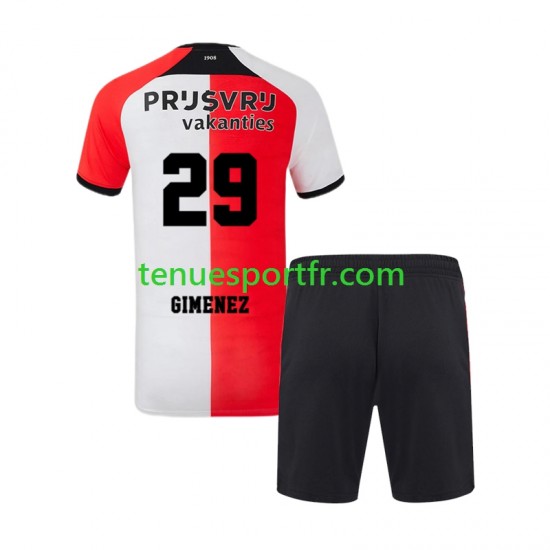 Kit Enfant Maillot Domicile Feyenoord Rotterdam Santiago Gimenez 29 2024-2025 à Manches Courtes