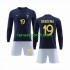 Kit Enfant Maillot Domicile France Benzema 19 World Cup 2022 à Manches Longues