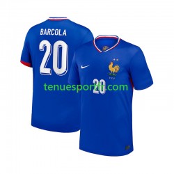 Homme Maillot Domicile France Bradley Barcola 20 2024 à Manches Courtes