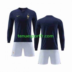 Kit Enfant Maillot Domicile France World Cup 2022 à Manches Longues