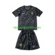 Kit Enfant Maillot Extérieur France Gardien Euro 2024 Noir à Manches Courtes