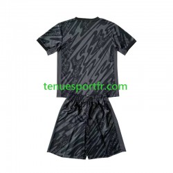 Kit Enfant Maillot Extérieur France Gardien Euro 2024 Noir à Manches Courtes