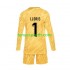 Kit Enfant Maillot Domicile France Gardien Hugo Lloris 1 Euro 2024 Jaune à Manches Longues