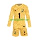 Kit Enfant Maillot Domicile France Gardien Hugo Lloris 1 Euro 2024 Jaune à Manches Longues