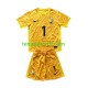 Kit Enfant Maillot Domicile France Gardien Hugo Lloris 1 Euro 2024 Jaune à Manches Courtes