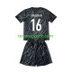 Kit Enfant Maillot Extérieur France Gardien Mike Maignan 16 Euro 2024 Noir à Manches Courtes