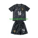 Kit Enfant Maillot Extérieur France Gardien Mike Maignan 16 Euro 2024 Noir à Manches Courtes