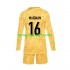 Kit Enfant Maillot Domicile France Gardien Mike Maignan 16 Euro 2024 Jaune à Manches Longues