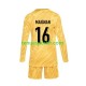 Kit Enfant Maillot Domicile France Gardien Mike Maignan 16 Euro 2024 Jaune à Manches Longues