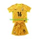 Kit Enfant Maillot Domicile France Gardien Mike Maignan 16 Euro 2024 Jaune à Manches Courtes