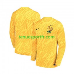 Homme Maillot Domicile France Gardien Euro 2024 Jaune à Manches Longues