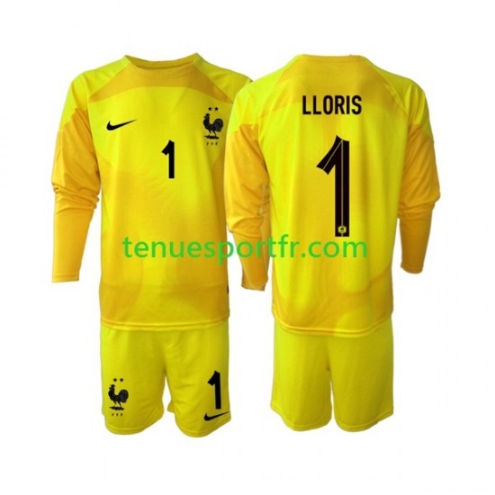 Kit Enfant Maillot Troisième France Gardien Hugo Lloris 1 World Cup 2022 à Manches Longues