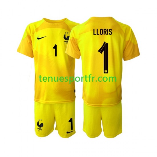Kit Enfant Maillot Troisième France Gardien Hugo Lloris 1 World Cup 2022 à Manches Courtes