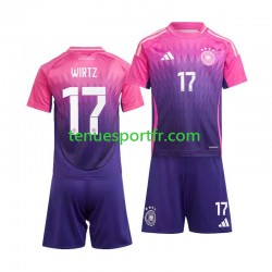 Kit Enfant Maillot Extérieur Allemagne Florian Wirtz 17 Euro 2024 à Manches Courtes