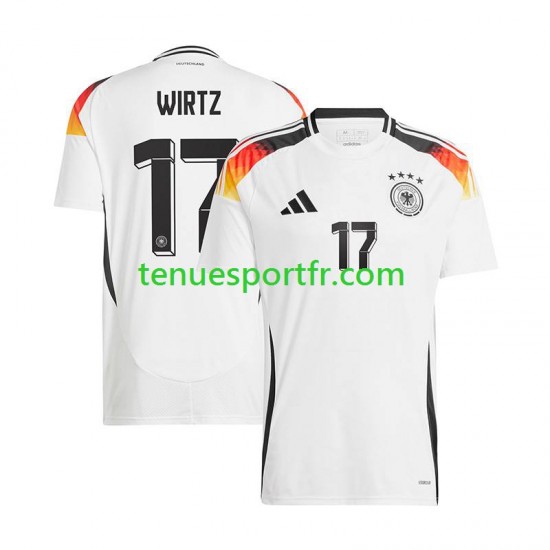 Homme Maillot Domicile Allemagne Florian Wirtz 17 Euro 2024 à Manches Courtes