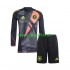 Kit Enfant Maillot Domicile Allemagne Gardien Euro 2024 Noir à Manches Longues