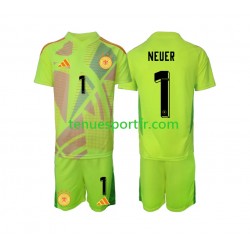 Kit Enfant Maillot Extérieur Allemagne Gardien Manuel Neuer 1 Euro 2024 à Manches Courtes