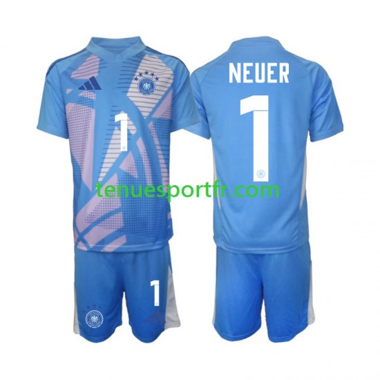 Kit Enfant Maillot Quatrième Allemagne Gardien Manuel Neuer 1 2024-2025 à Manches Courtes