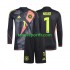 Kit Enfant Maillot Domicile Allemagne Gardien Manuel Neuer 1 Euro 2024 Noir à Manches Longues