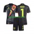 Kit Enfant Maillot Domicile Allemagne Gardien Manuel Neuer 1 Euro 2024 Noir à Manches Courtes