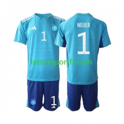 Kit Enfant Maillot Domicile Allemagne Gardien Manuel Neuer 1 World Cup 2022 à Manches Courtes