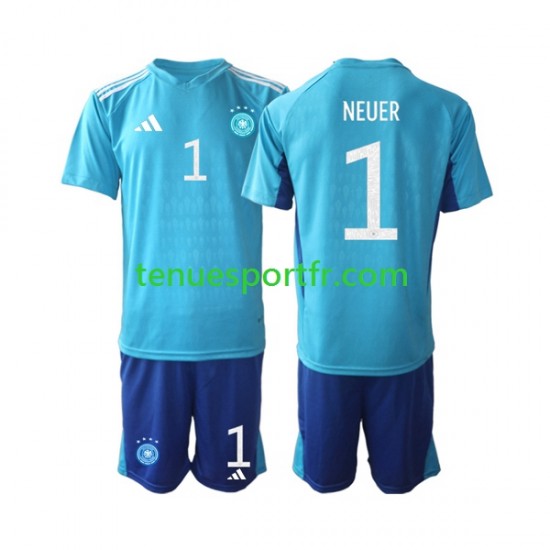 Kit Enfant Maillot Domicile Allemagne Gardien Manuel Neuer 1 World Cup 2022 à Manches Courtes