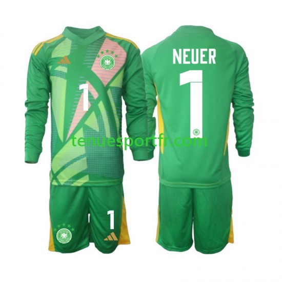 Kit Enfant Maillot Troisième Allemagne Gardien Manuel Neuer 1 2024-2025 à Manches Longues